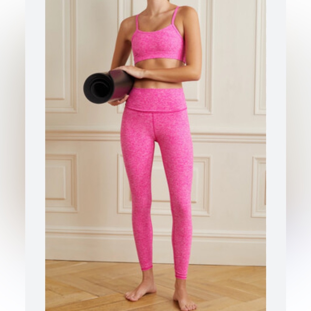 alo super soft set xs excellent condition legging & workout bra heathere…